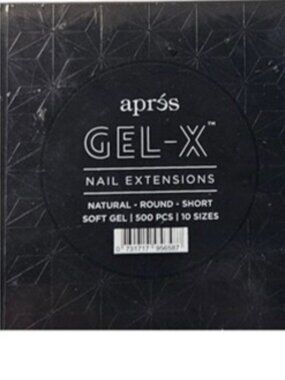 NEW Aprés Gel-X Natural Round Short Soft Gel Tips 500 Pcs - Factory Sealed
